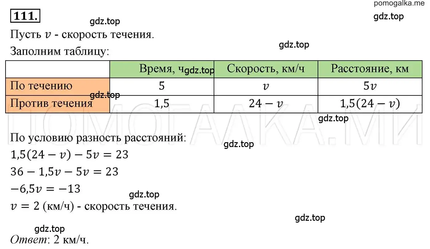 Решение 3. номер 111 (страница 24) гдз по алгебре 7 класс Мерзляк, Полонский, учебник