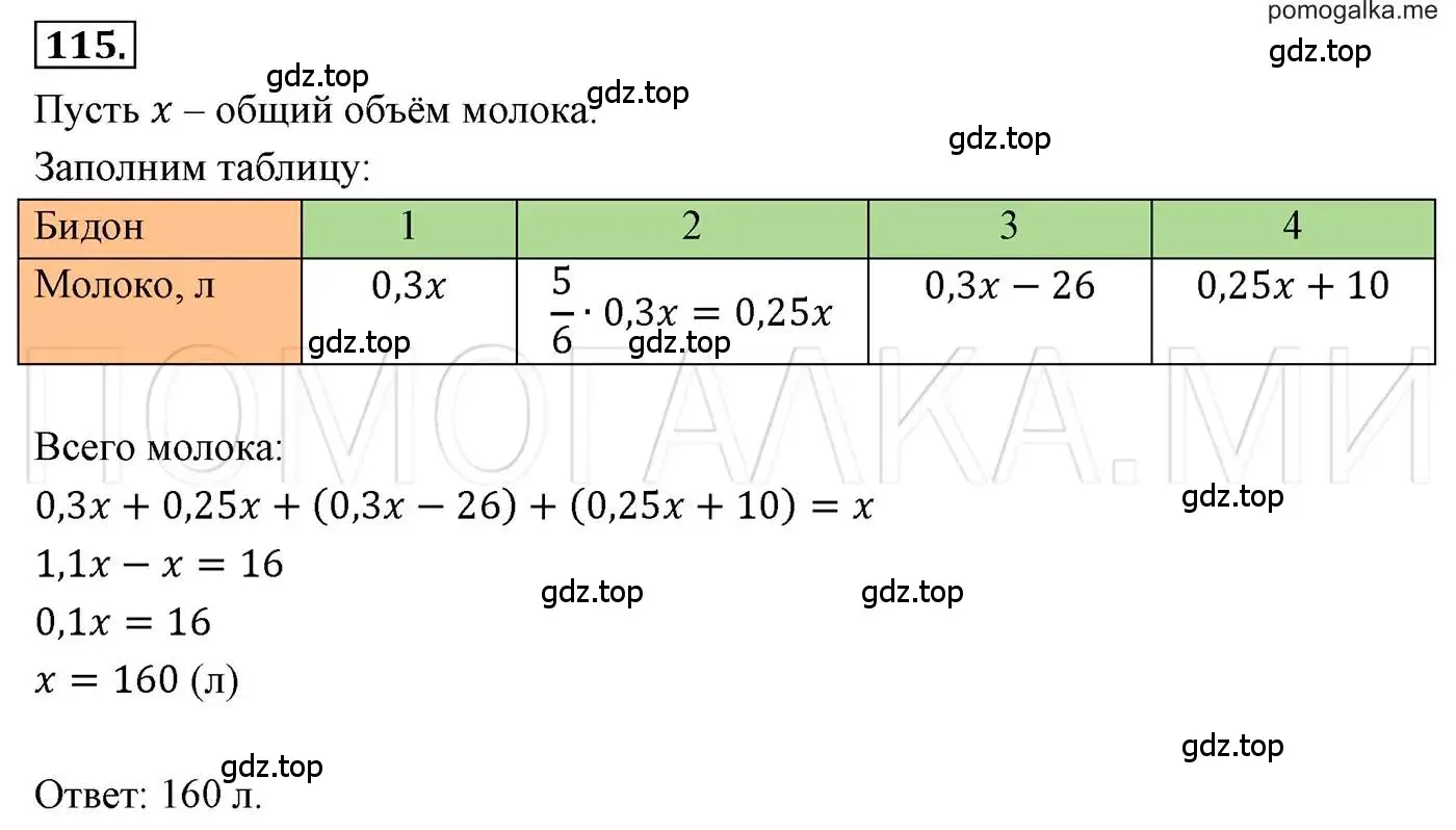 Решение 3. номер 115 (страница 24) гдз по алгебре 7 класс Мерзляк, Полонский, учебник