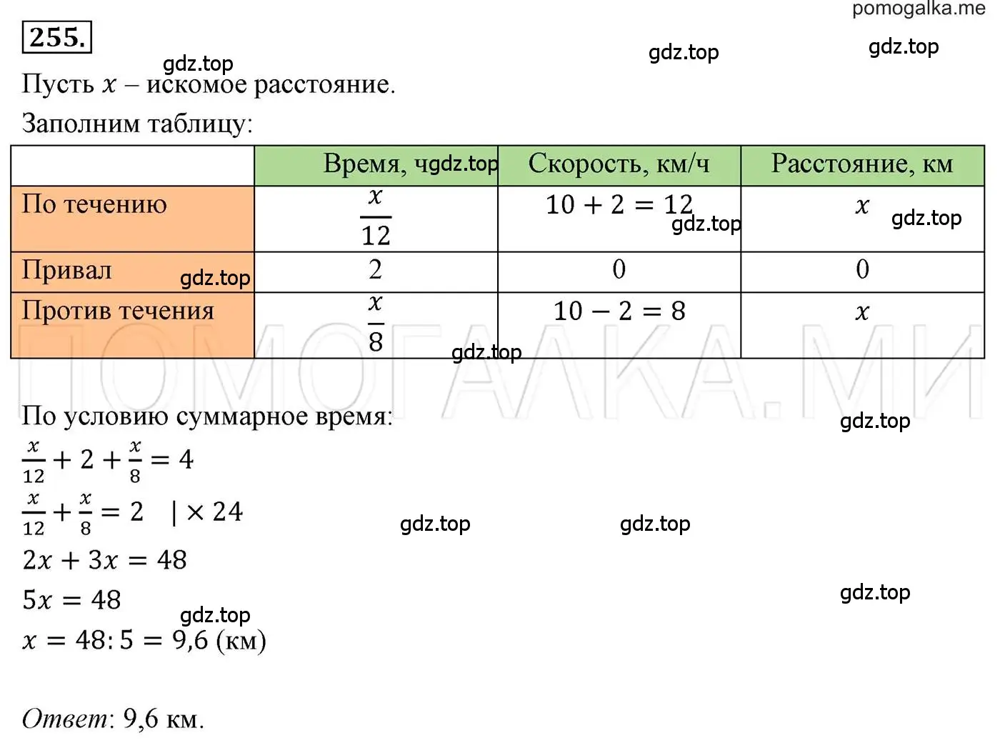 Решение 3. номер 255 (страница 50) гдз по алгебре 7 класс Мерзляк, Полонский, учебник