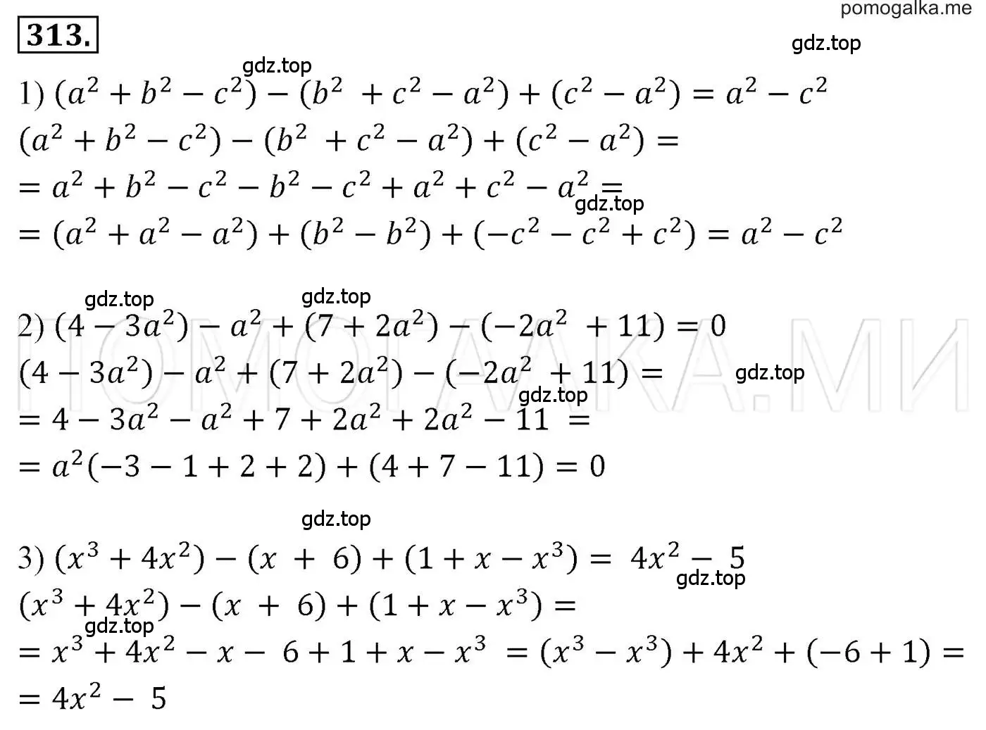 Решение 3. номер 313 (страница 63) гдз по алгебре 7 класс Мерзляк, Полонский, учебник