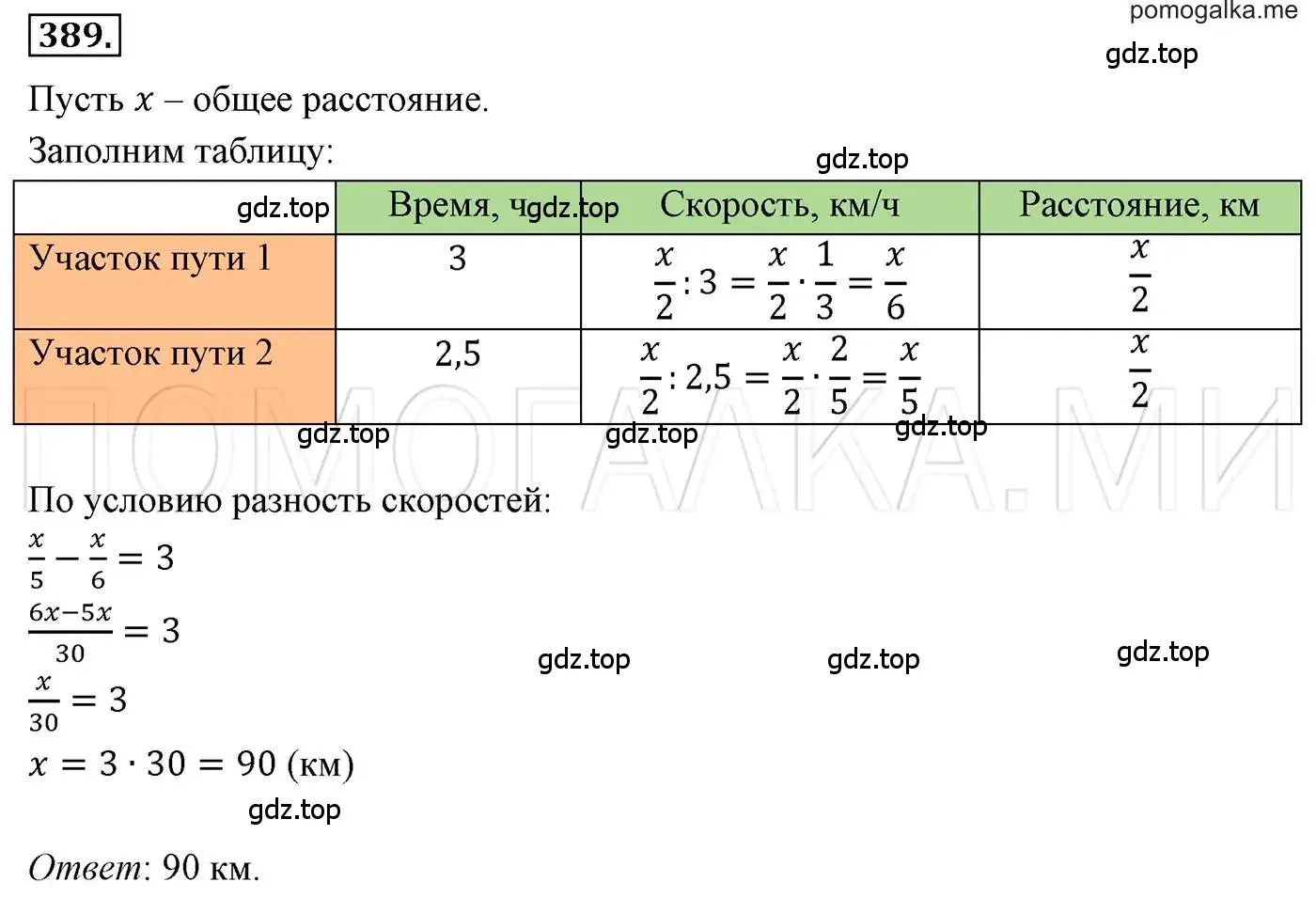 Решение 3. номер 389 (страница 74) гдз по алгебре 7 класс Мерзляк, Полонский, учебник