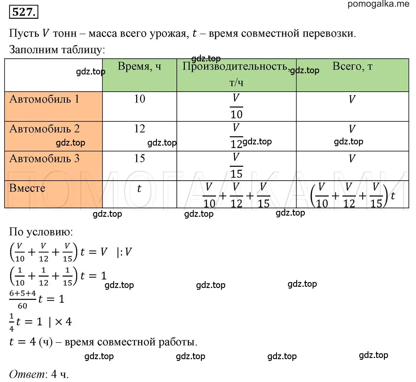 Решение 3. номер 527 (страница 96) гдз по алгебре 7 класс Мерзляк, Полонский, учебник