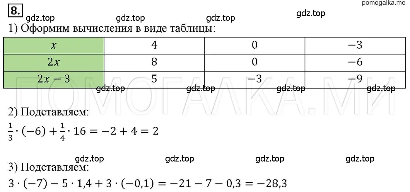 Решение 3. номер 8 (страница 8) гдз по алгебре 7 класс Мерзляк, Полонский, учебник