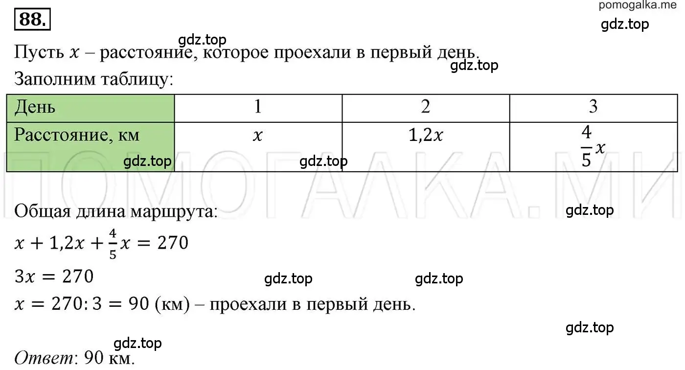 Решение 3. номер 88 (страница 22) гдз по алгебре 7 класс Мерзляк, Полонский, учебник