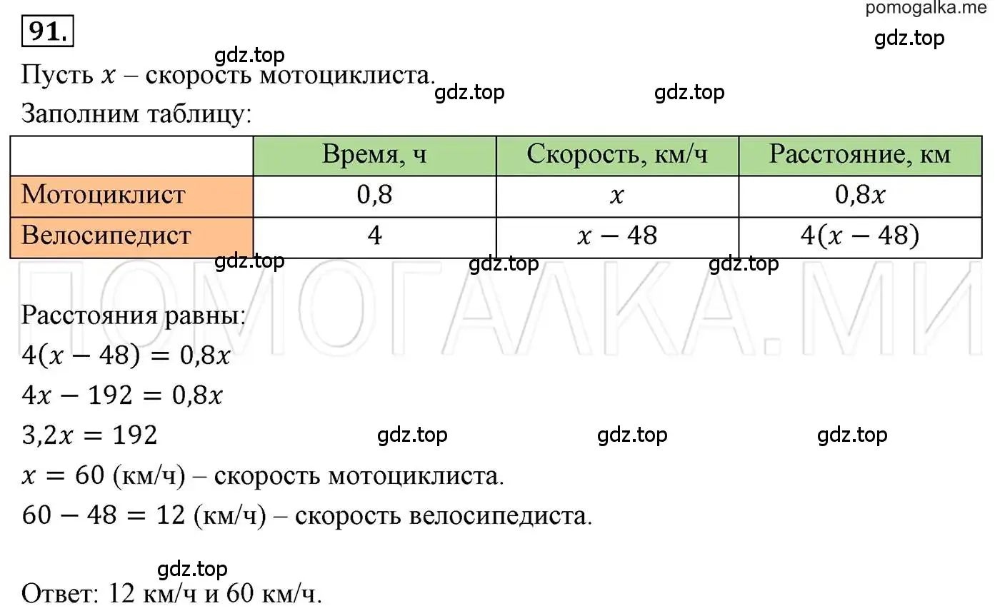 Решение 3. номер 91 (страница 22) гдз по алгебре 7 класс Мерзляк, Полонский, учебник