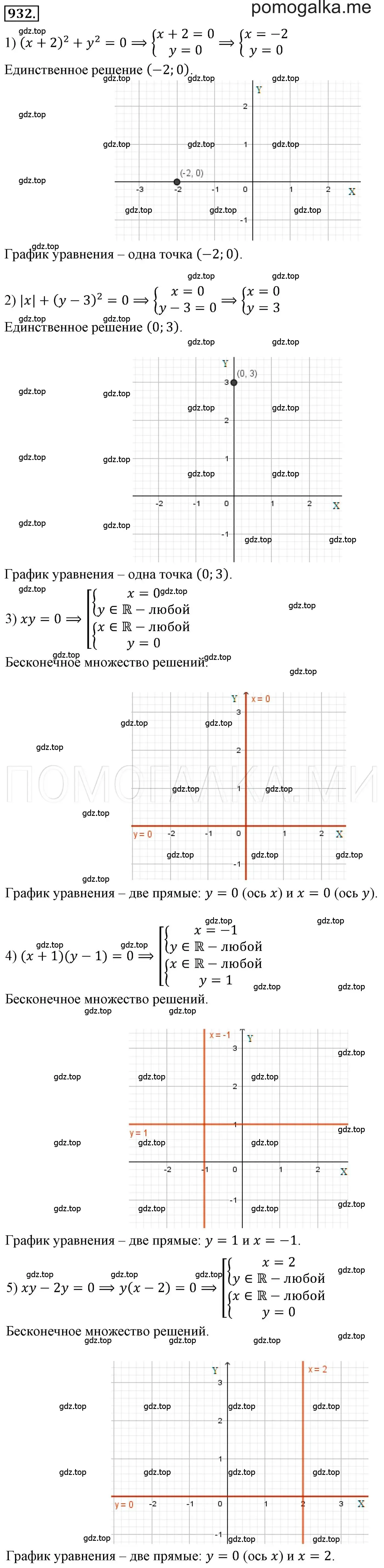 Решение 3. номер 932 (страница 185) гдз по алгебре 7 класс Мерзляк, Полонский, учебник