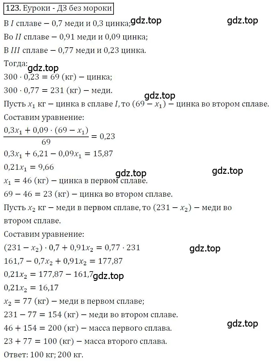 Решение 4. номер 123 (страница 25) гдз по алгебре 7 класс Мерзляк, Полонский, учебник