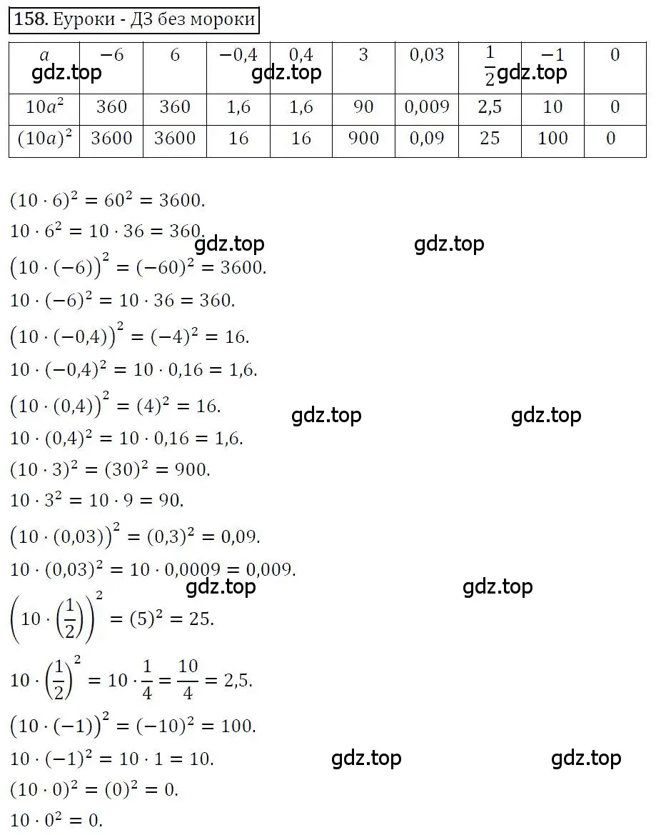 Решение 4. номер 158 (страница 39) гдз по алгебре 7 класс Мерзляк, Полонский, учебник