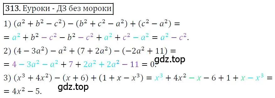 Решение 4. номер 313 (страница 63) гдз по алгебре 7 класс Мерзляк, Полонский, учебник