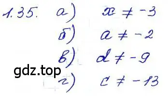 Решение 4. номер 1.35 (страница 10) гдз по алгебре 7 класс Мордкович, задачник 2 часть