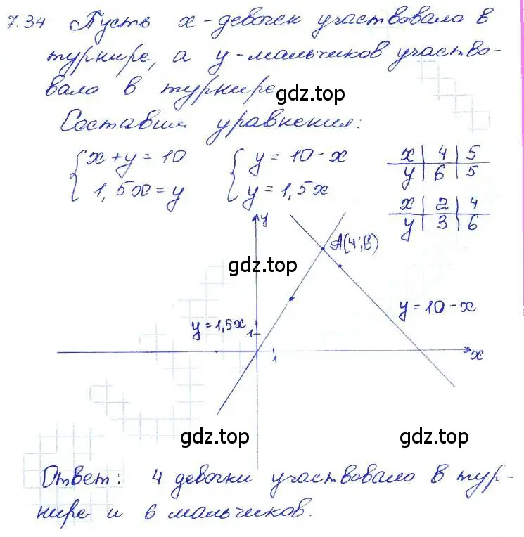 Решение 4. номер 7.34 (страница 44) гдз по алгебре 7 класс Мордкович, задачник 2 часть