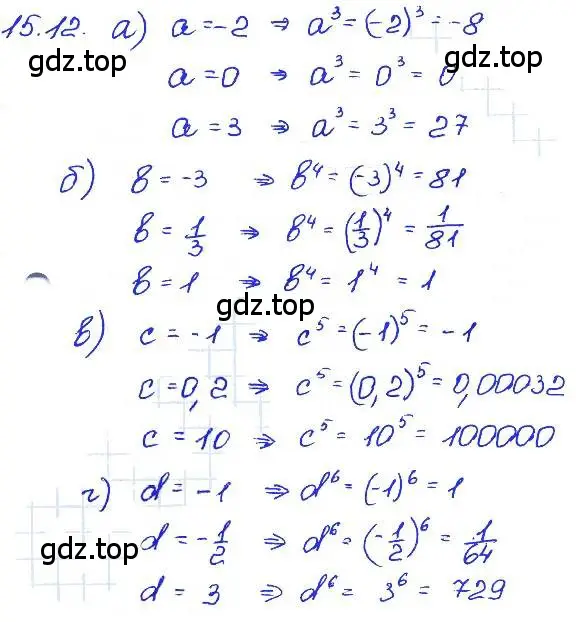 Решение 4. номер 15.12 (страница 83) гдз по алгебре 7 класс Мордкович, задачник 2 часть