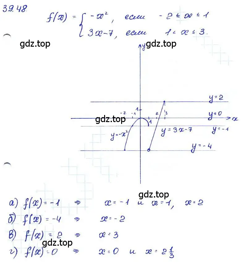 Решение 4. номер 39.48 (страница 182) гдз по алгебре 7 класс Мордкович, задачник 2 часть