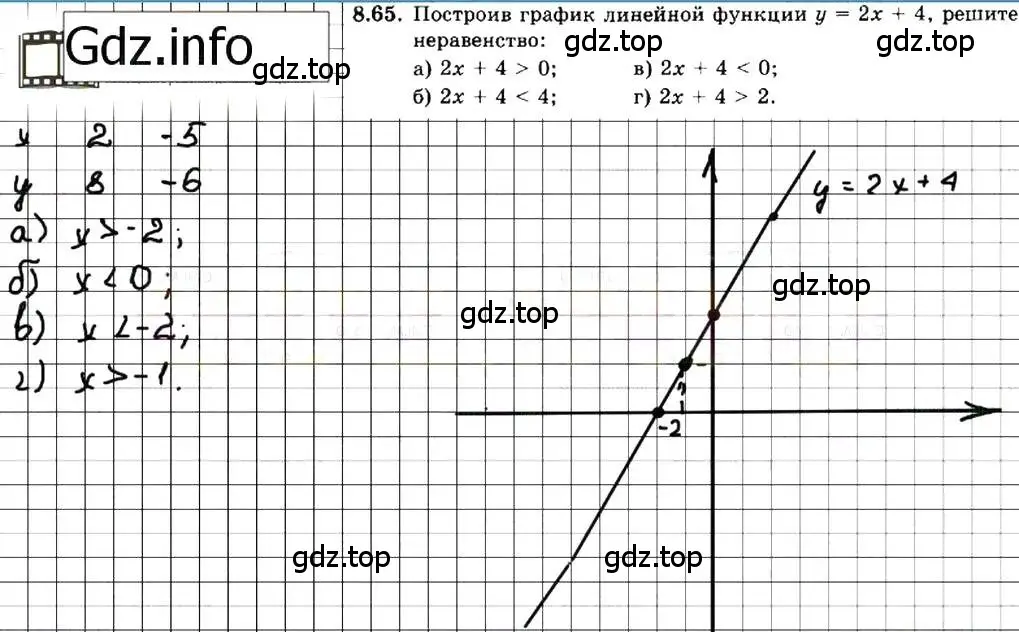 Решение 7. номер 8.65 (страница 52) гдз по алгебре 7 класс Мордкович, задачник 2 часть