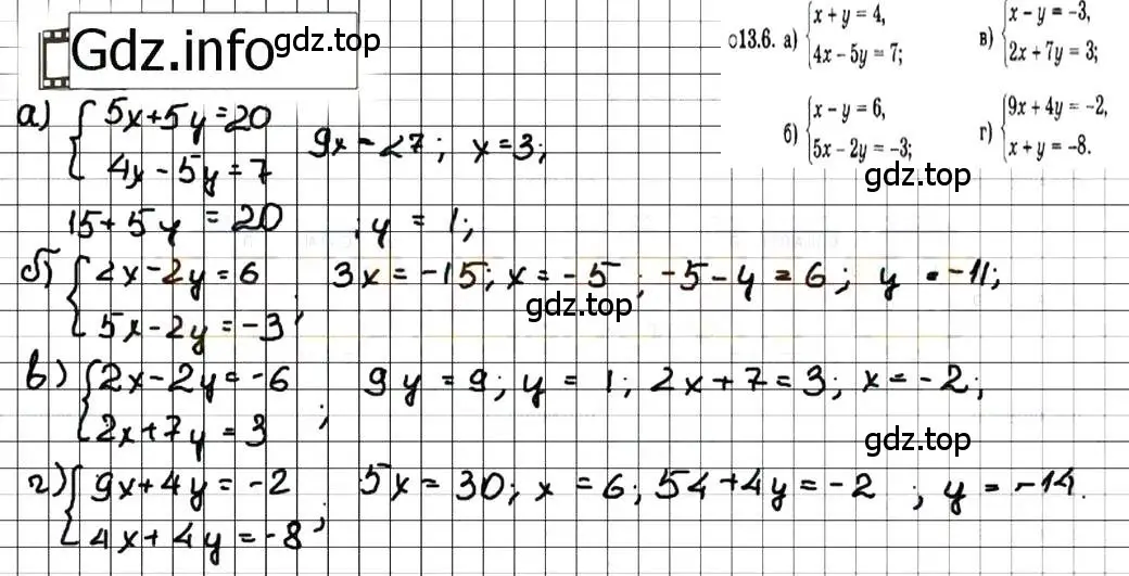 Решение 7. номер 13.6 (страница 71) гдз по алгебре 7 класс Мордкович, задачник 2 часть