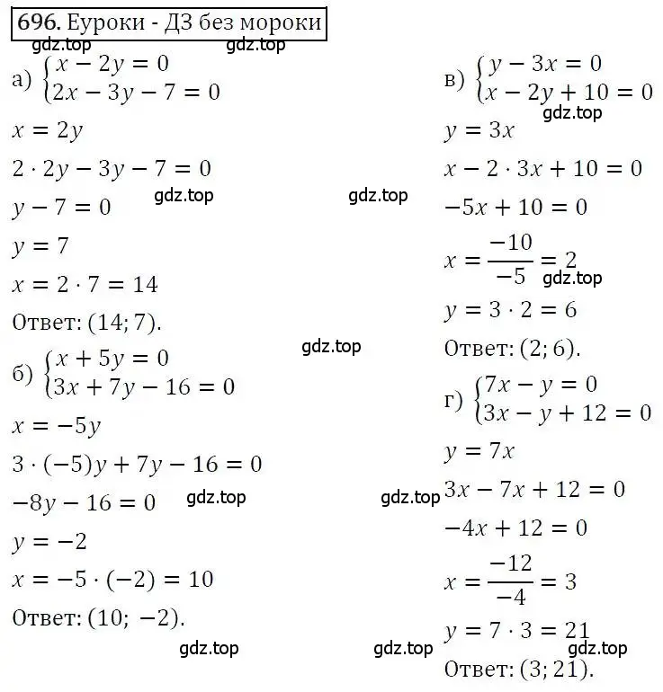 Решение 3. номер 696 (страница 191) гдз по алгебре 7 класс Никольский, Потапов, учебник