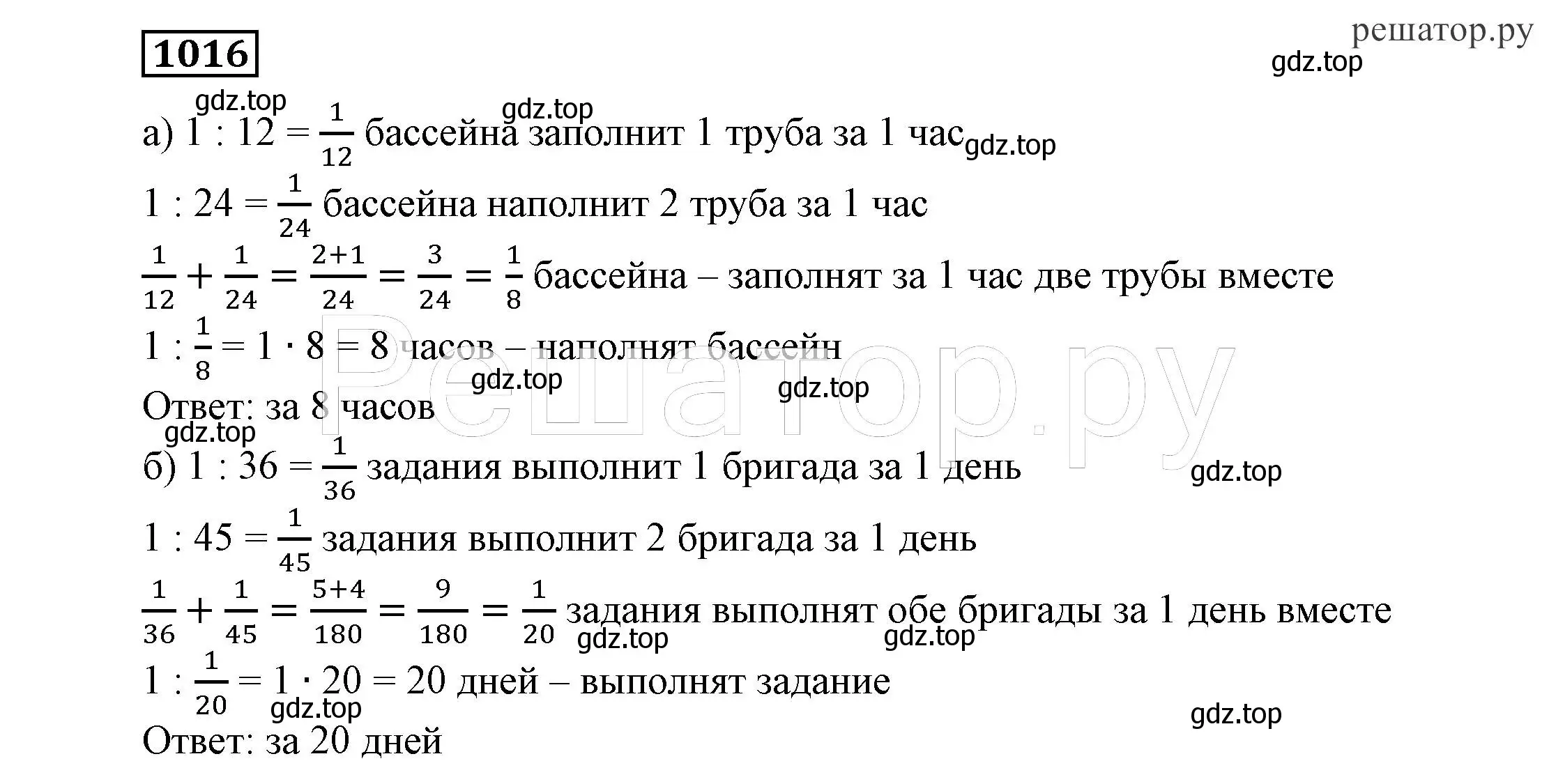 Решение 4. номер 1016 (страница 256) гдз по алгебре 7 класс Никольский, Потапов, учебник