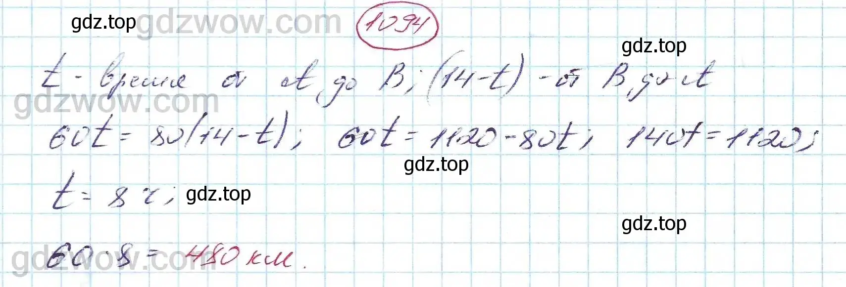 Решение 5. номер 1094 (страница 264) гдз по алгебре 7 класс Никольский, Потапов, учебник