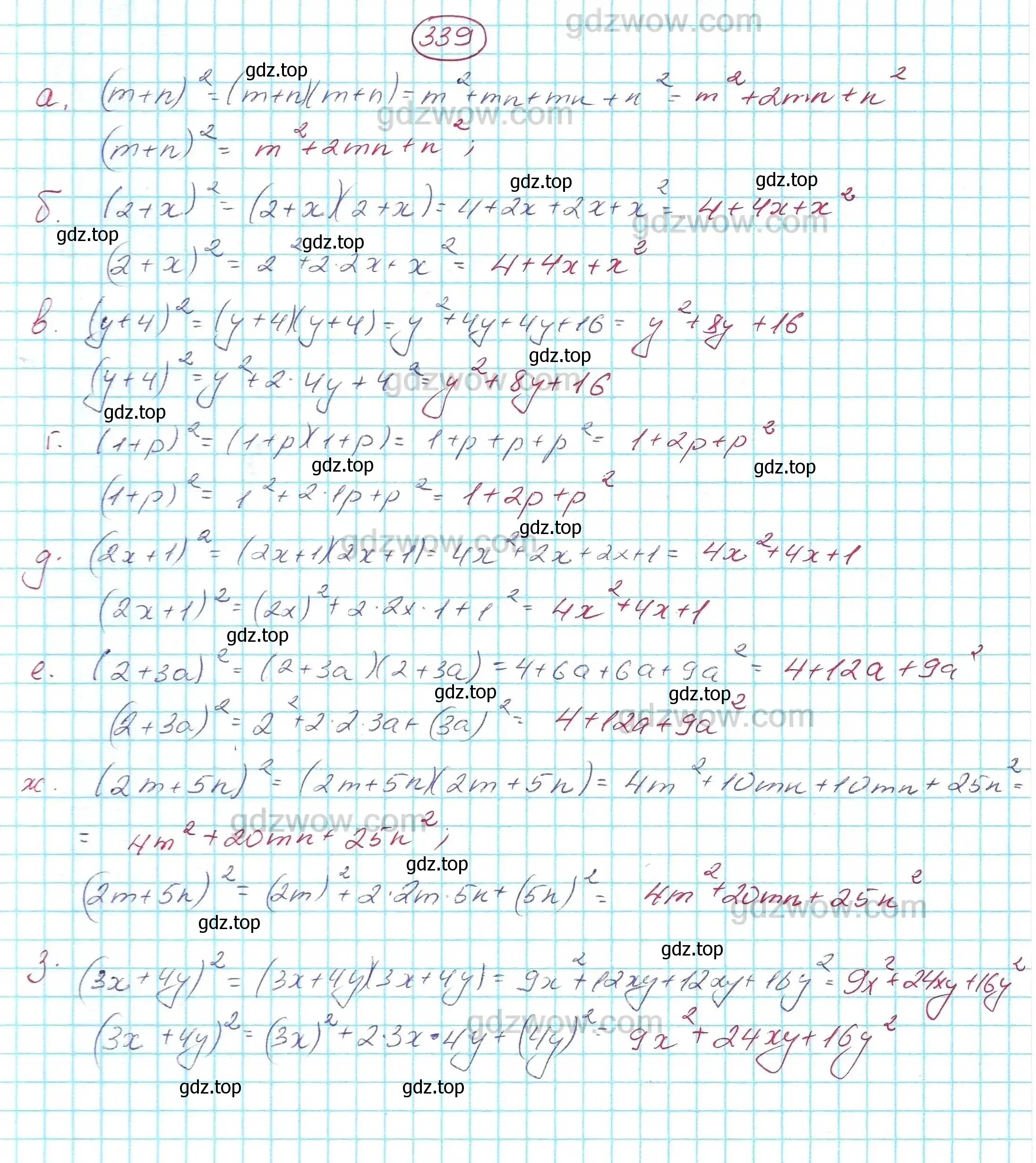 Решение 5. номер 339 (страница 100) гдз по алгебре 7 класс Никольский, Потапов, учебник