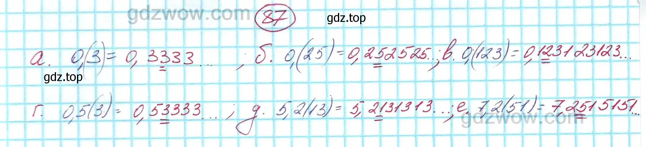 Решение 5. номер 87 (страница 22) гдз по алгебре 7 класс Никольский, Потапов, учебник