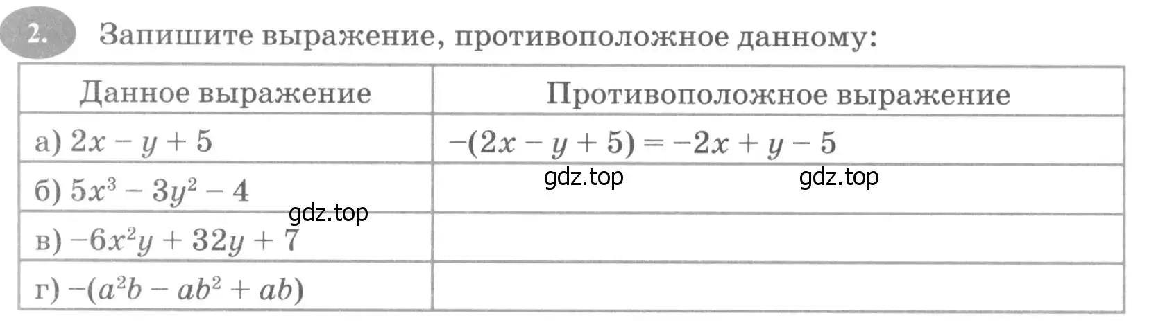 Условие номер 2 (страница 86) гдз по алгебре 7 класс Ключникова, Комиссарова, рабочая тетрадь