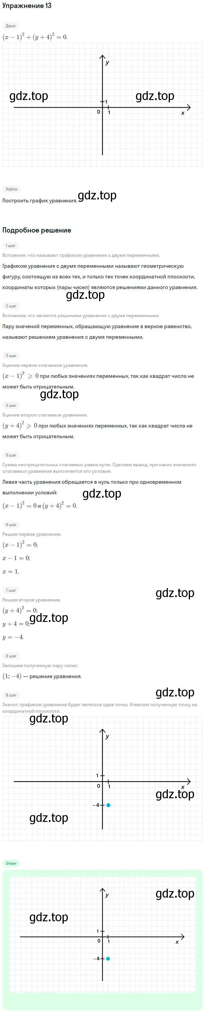 Решение номер 13 (страница 32) гдз по алгебре 7 класс Мерзляк, Полонский, рабочая тетрадь 2 часть