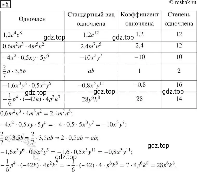 Решение 4. номер 5 (страница 38) гдз по алгебре 7 класс Мерзляк, Полонский, рабочая тетрадь 1 часть