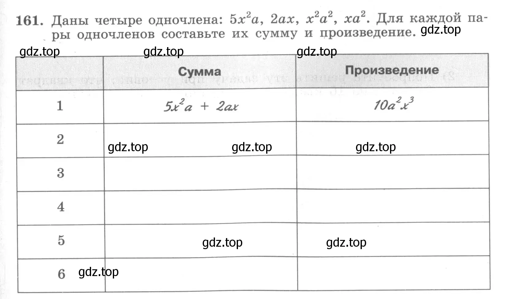 Условие номер 161 (страница 75) гдз по алгебре 7 класс Минаева, Рослова, рабочая тетрадь