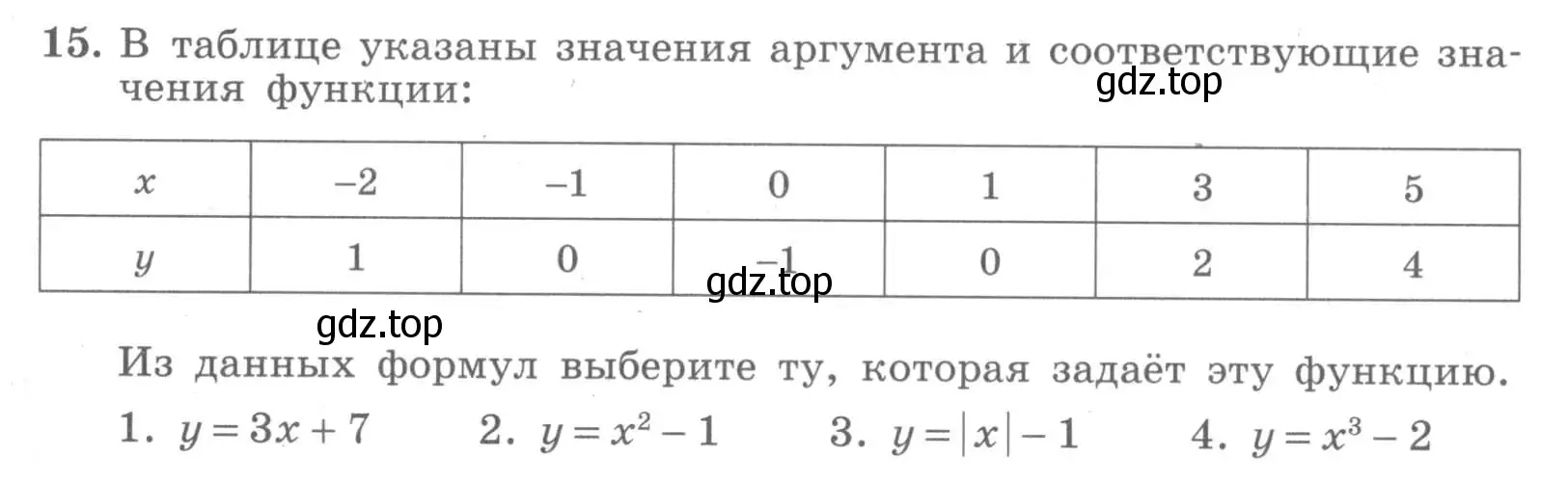 Условие номер 15 (страница 54) гдз по алгебре 7 класс Миндюк, Шлыкова, рабочая тетрадь 1 часть