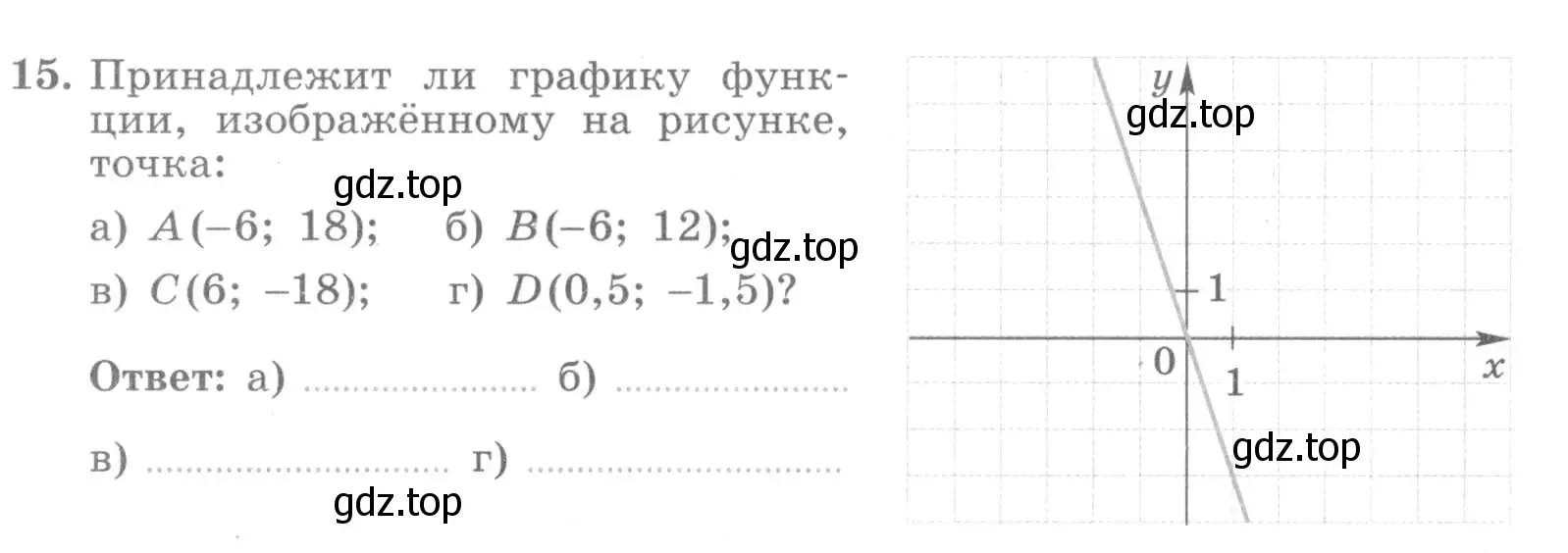 Условие номер 15 (страница 64) гдз по алгебре 7 класс Миндюк, Шлыкова, рабочая тетрадь 1 часть