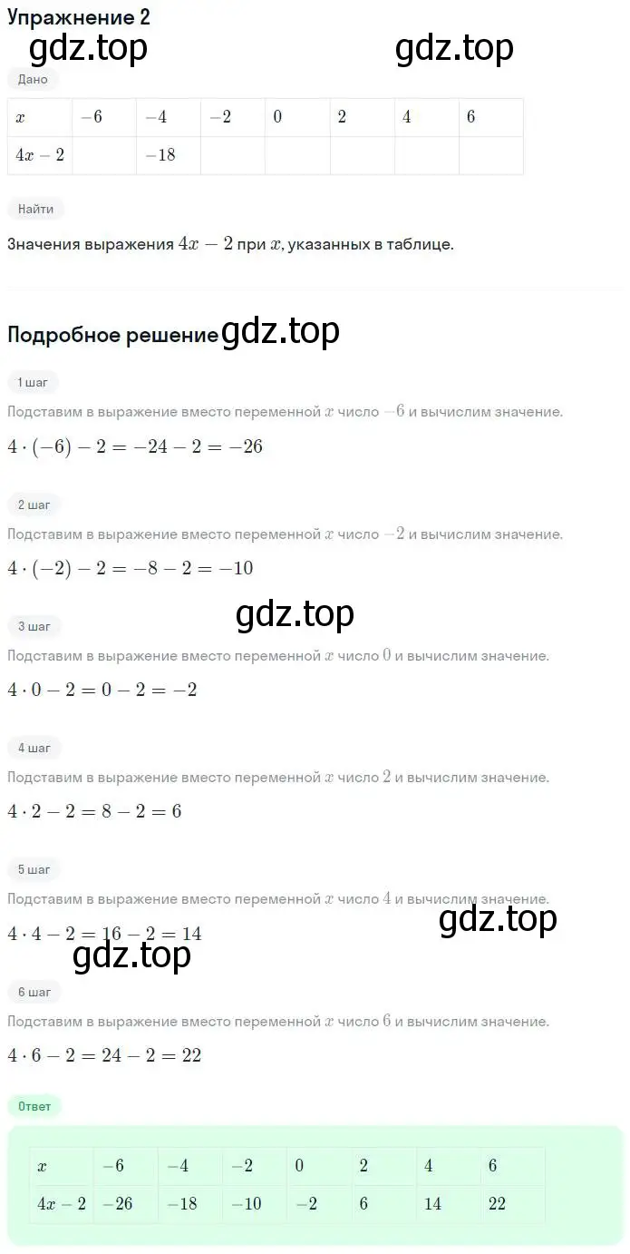 Решение номер 2 (страница 9) гдз по алгебре 7 класс Миндюк, Шлыкова, рабочая тетрадь 1 часть