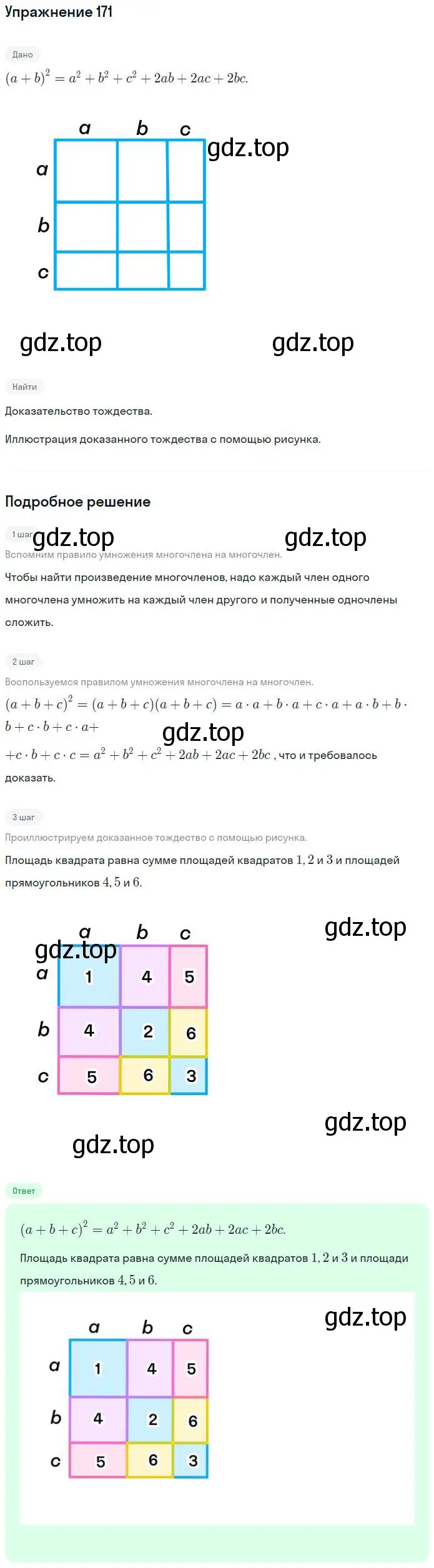 Решение номер 171 (страница 63) гдз по алгебре 7 класс Потапов, Шевкин, рабочая тетрадь 1 часть