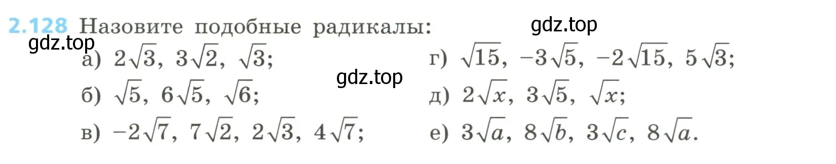 Условие номер 2.128 (страница 97) гдз по алгебре 8 класс Дорофеев, Суворова, учебник