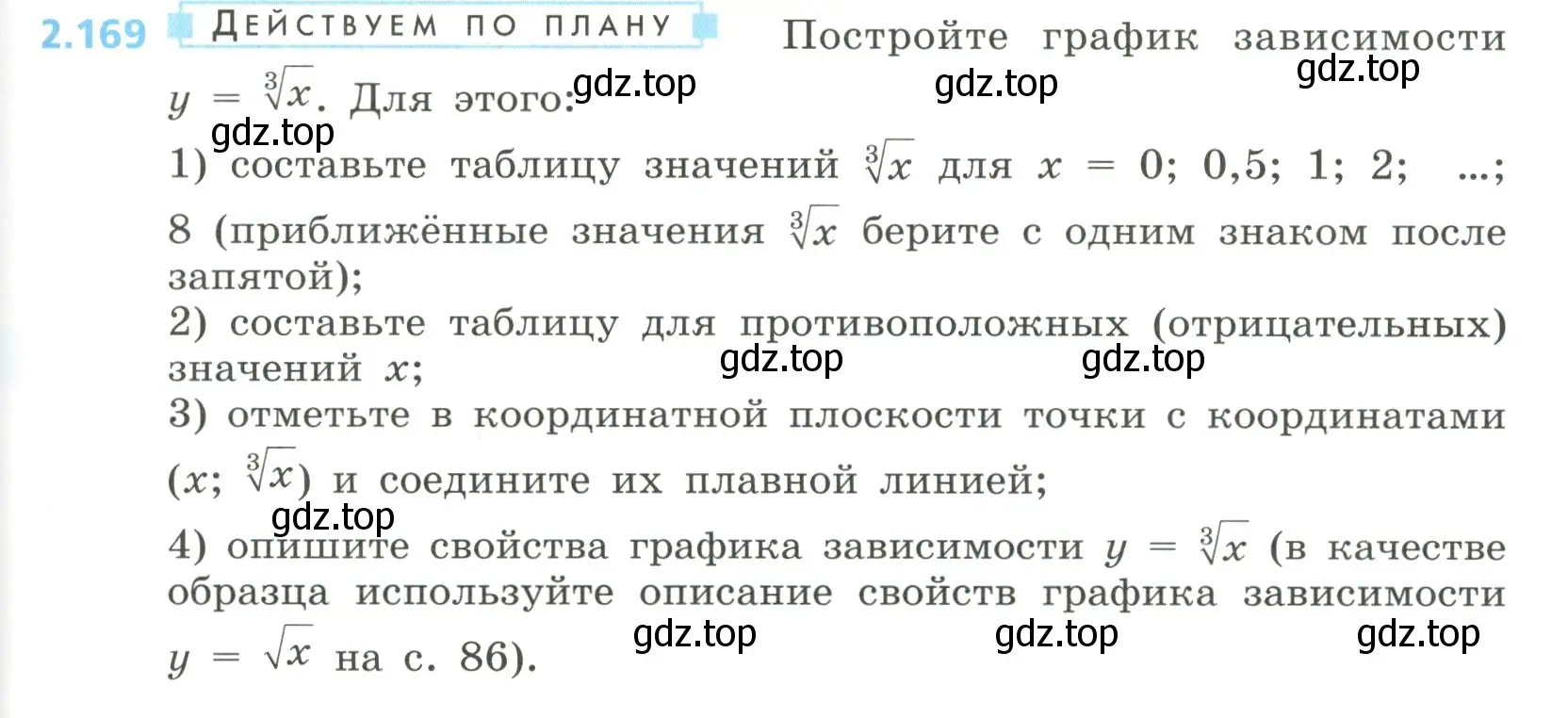 Условие номер 2.169 (страница 105) гдз по алгебре 8 класс Дорофеев, Суворова, учебник