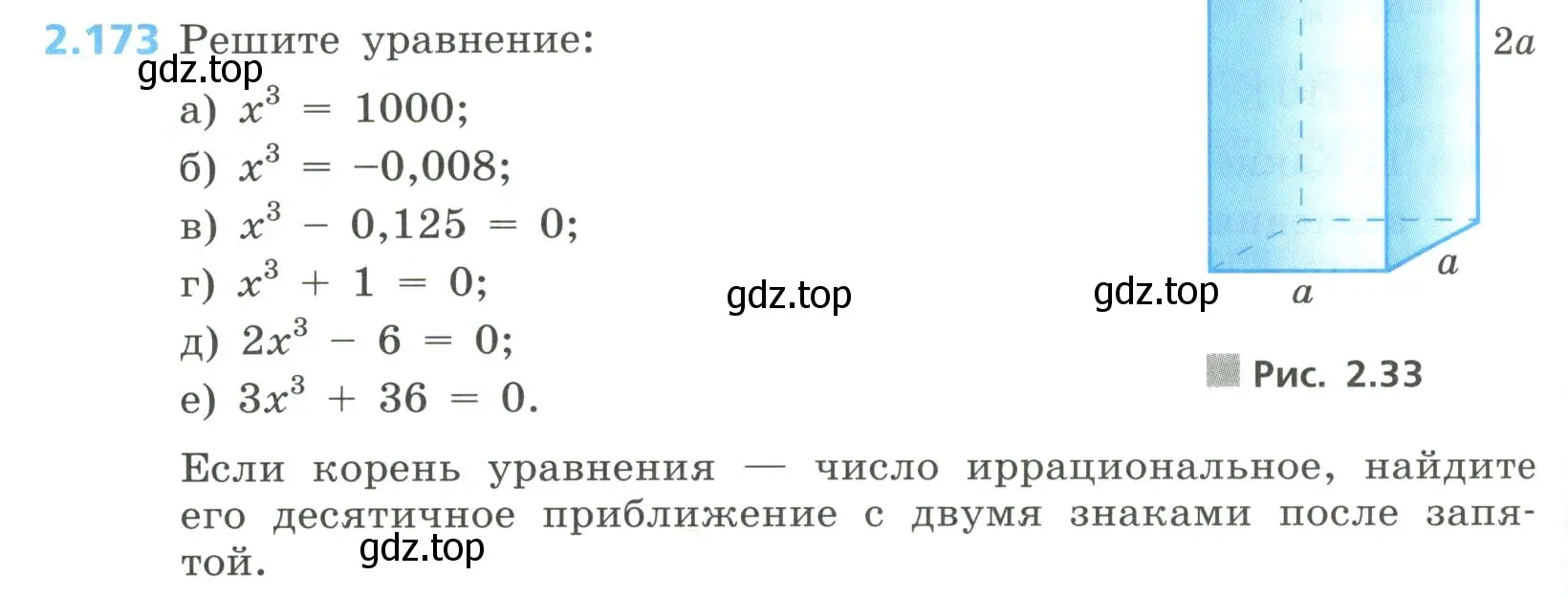 Условие номер 2.173 (страница 106) гдз по алгебре 8 класс Дорофеев, Суворова, учебник