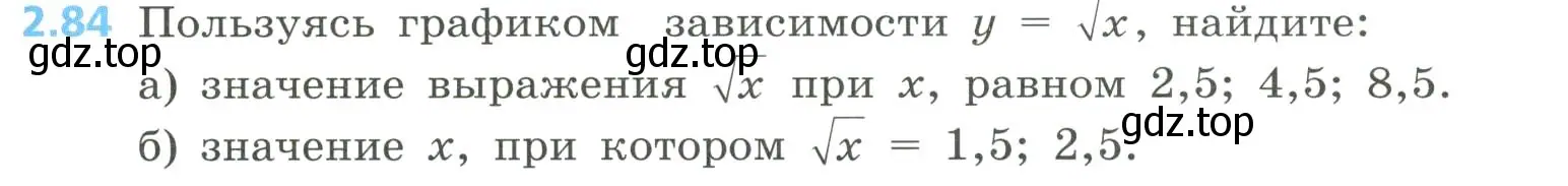 Условие номер 2.84 (страница 87) гдз по алгебре 8 класс Дорофеев, Суворова, учебник