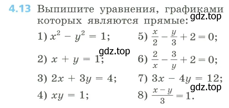 Условие номер 4.13 (страница 168) гдз по алгебре 8 класс Дорофеев, Суворова, учебник