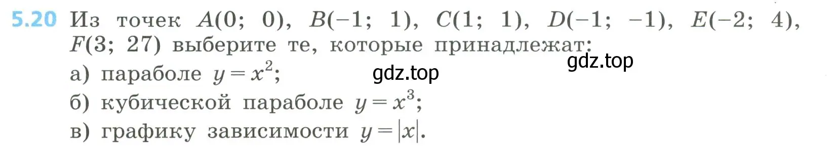 Условие номер 5.20 (страница 225) гдз по алгебре 8 класс Дорофеев, Суворова, учебник