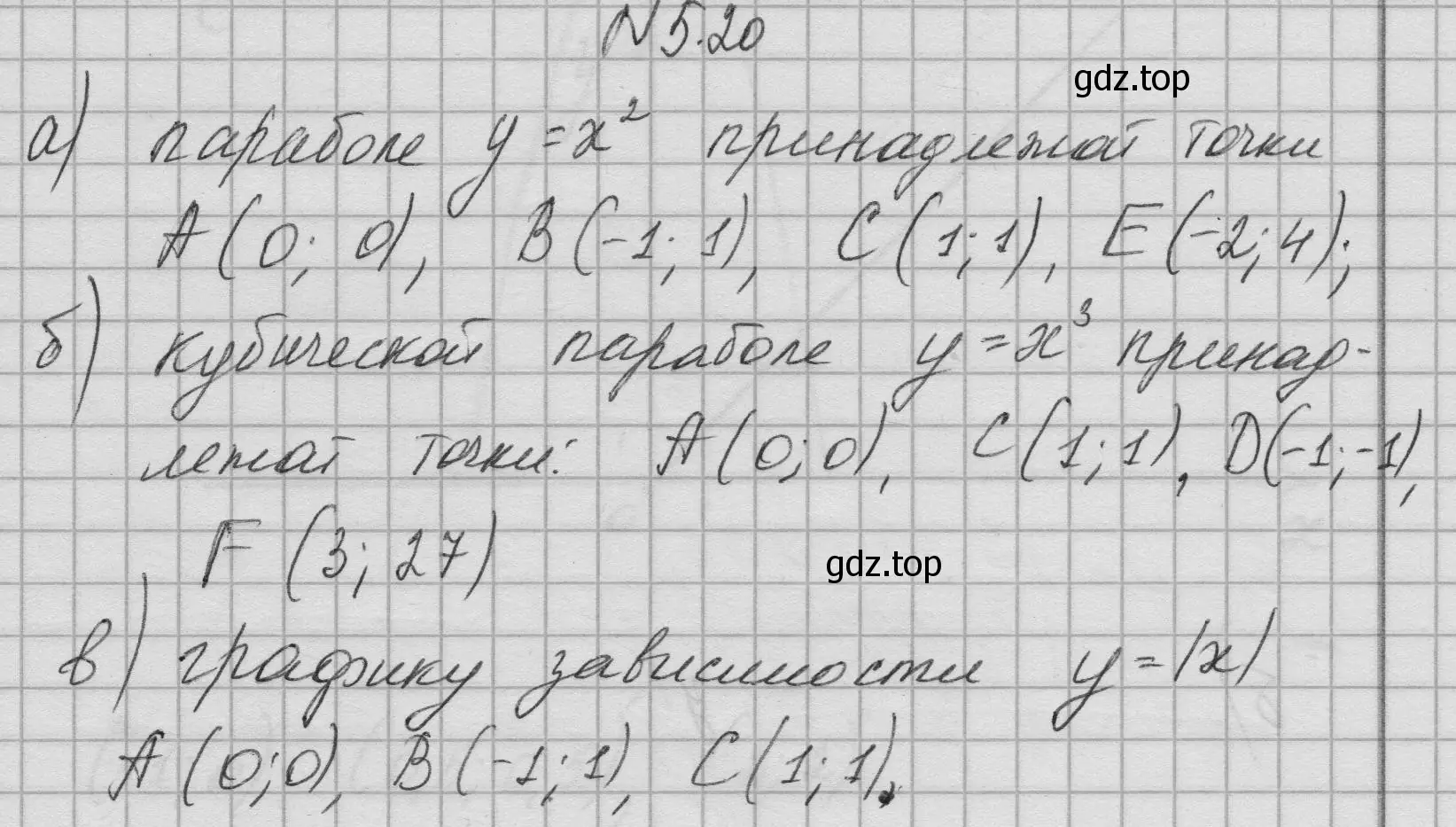 Решение номер 5.20 (страница 225) гдз по алгебре 8 класс Дорофеев, Суворова, учебник