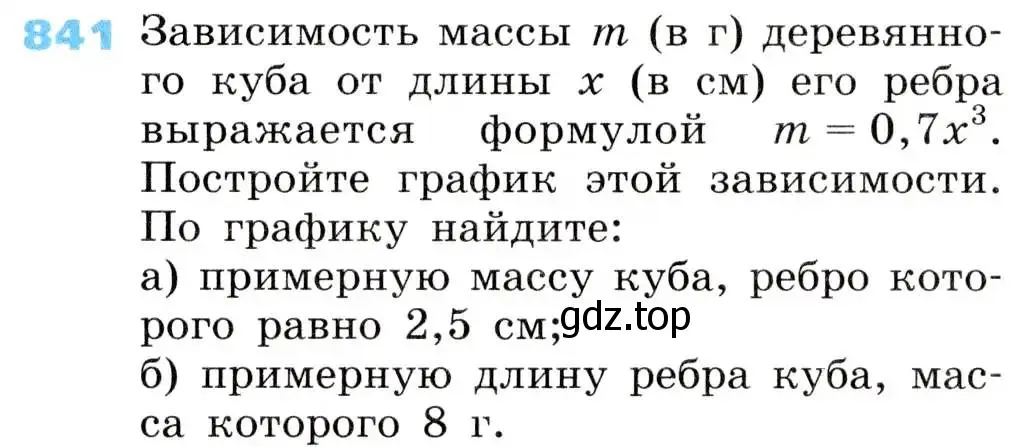 Условие номер 841 (страница 274) гдз по алгебре 8 класс Дорофеев, Суворова, учебник