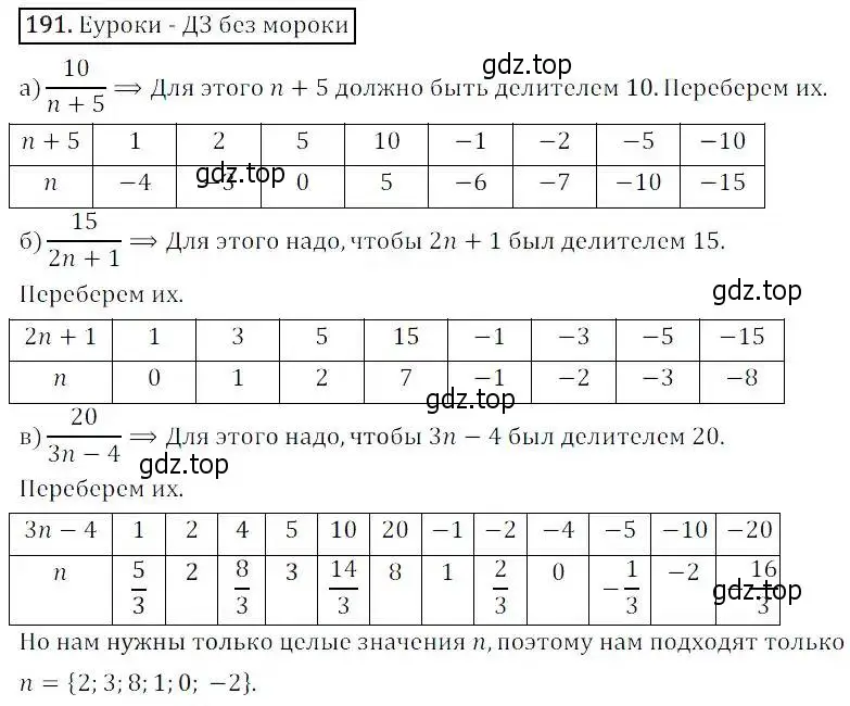 Решение 3. номер 191 (страница 54) гдз по алгебре 8 класс Дорофеев, Суворова, учебник