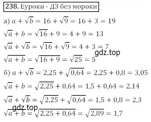 Решение 3. номер 238 (страница 67) гдз по алгебре 8 класс Дорофеев, Суворова, учебник