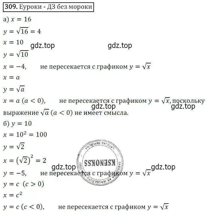 Решение 3. номер 309 (страница 89) гдз по алгебре 8 класс Дорофеев, Суворова, учебник