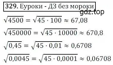 Решение 3. номер 329 (страница 95) гдз по алгебре 8 класс Дорофеев, Суворова, учебник