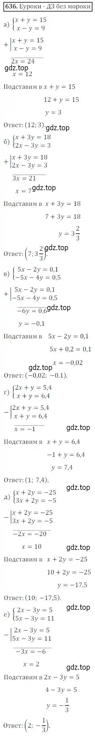 Решение 3. номер 636 (страница 195) гдз по алгебре 8 класс Дорофеев, Суворова, учебник