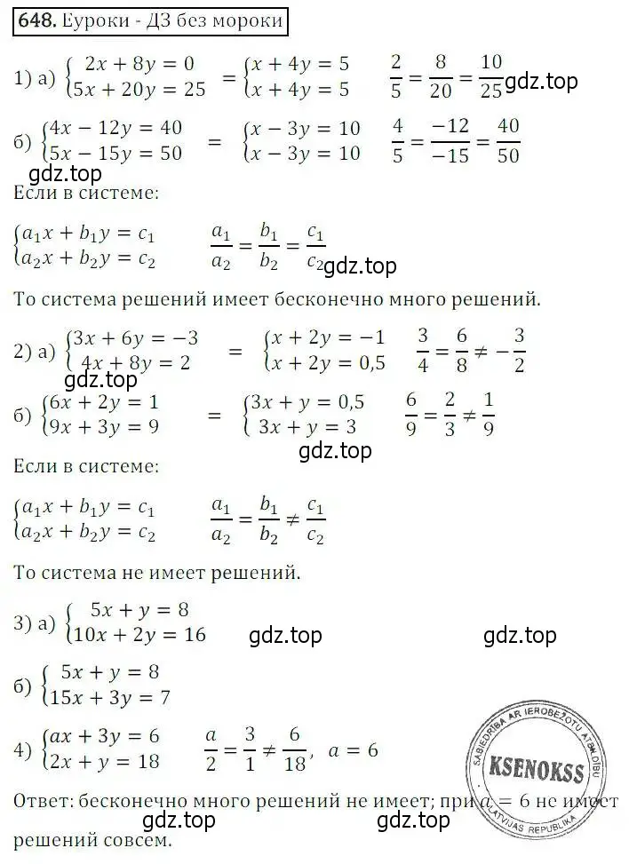 Решение 3. номер 648 (страница 197) гдз по алгебре 8 класс Дорофеев, Суворова, учебник