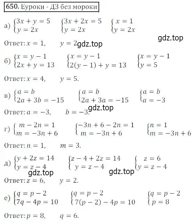 Решение 3. номер 650 (страница 201) гдз по алгебре 8 класс Дорофеев, Суворова, учебник