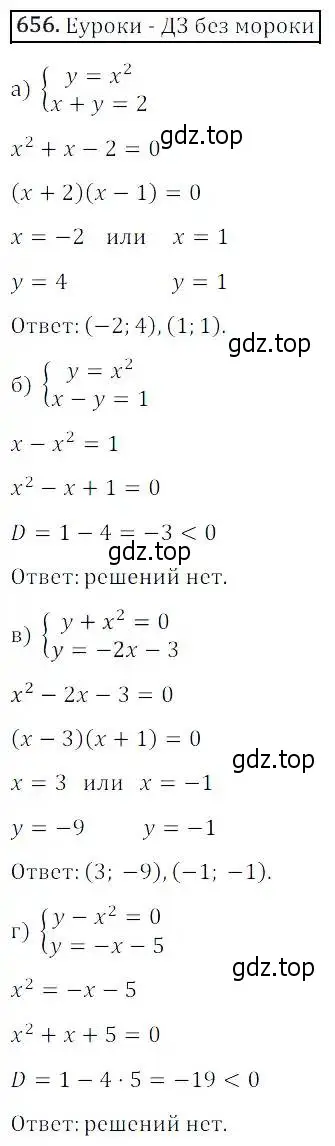 Решение 3. номер 656 (страница 202) гдз по алгебре 8 класс Дорофеев, Суворова, учебник