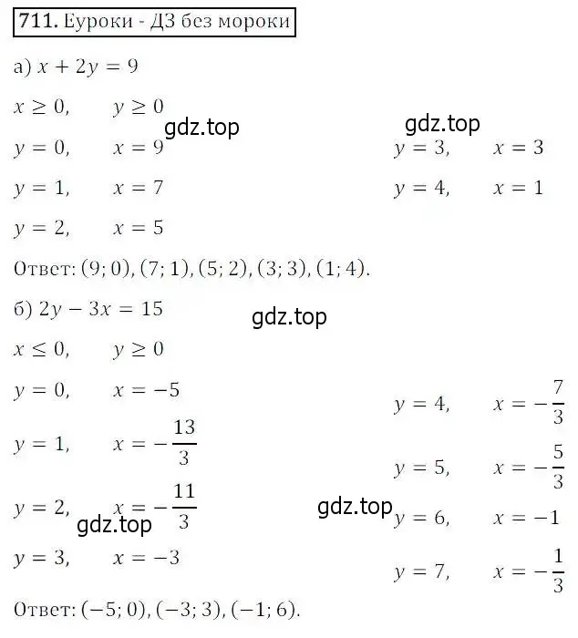 Решение 3. номер 711 (страница 217) гдз по алгебре 8 класс Дорофеев, Суворова, учебник