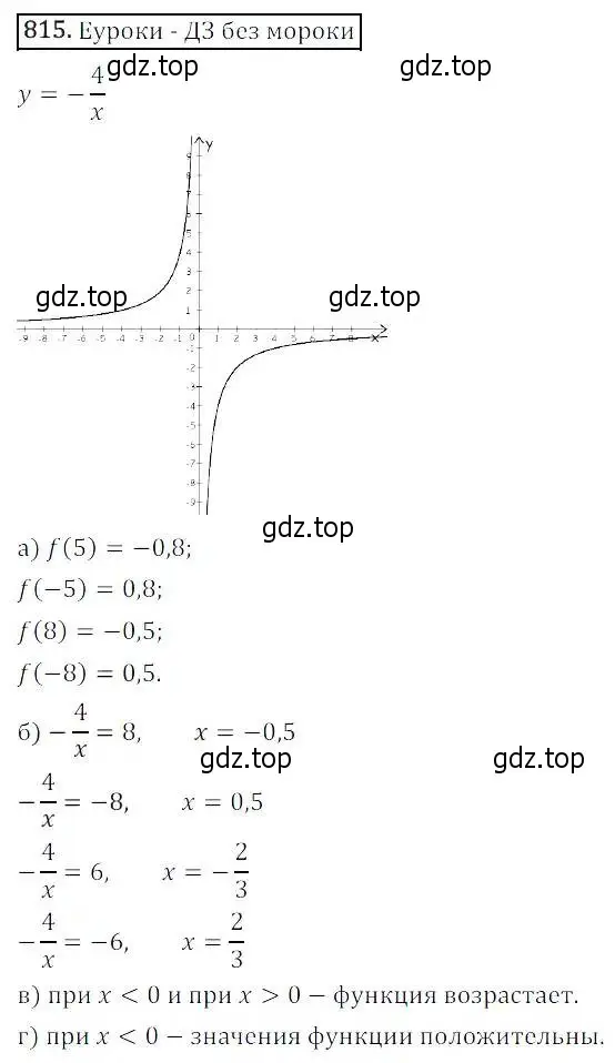 Решение 3. номер 815 (страница 268) гдз по алгебре 8 класс Дорофеев, Суворова, учебник